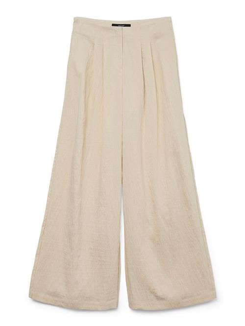 Se VERO MODA Bukser med lægfolder 'VMFea'  beige ved About You