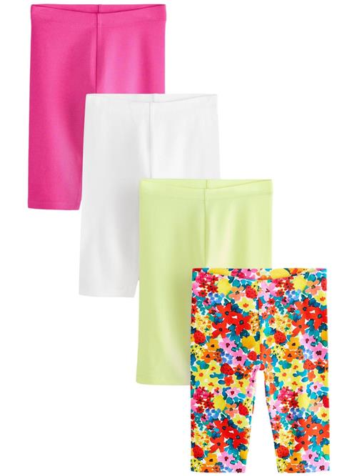 Next Leggings  lysegul / pink / knaldrød / hvid