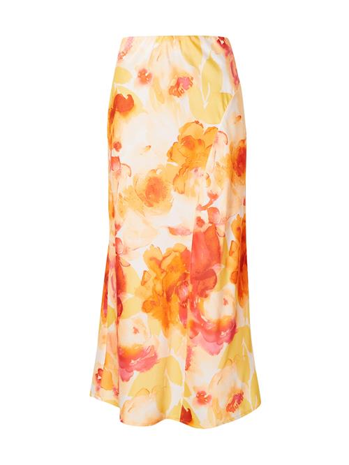 VILA Nederdel 'VIKILLA'  lemon / orange / hvid