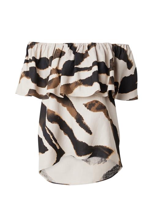 Copenhagen Muse Bluse 'NATULI'  beige / brun / sort