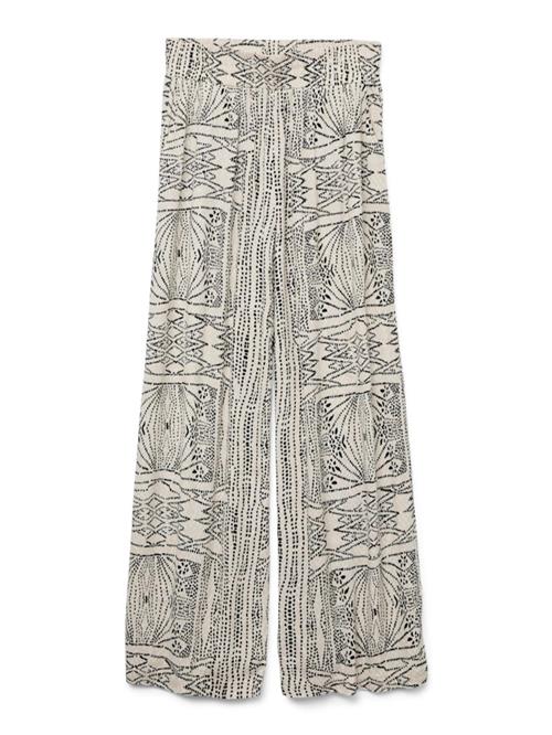 VERO MODA Bukser 'VMMENNY'  beige / sort / hvid