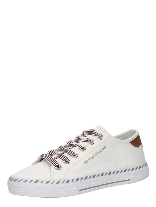 TOM TAILOR Sneaker low  brun / guld / hvid