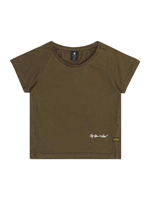 G-STAR Bluser & t-shirts  mørkegrøn / hvid