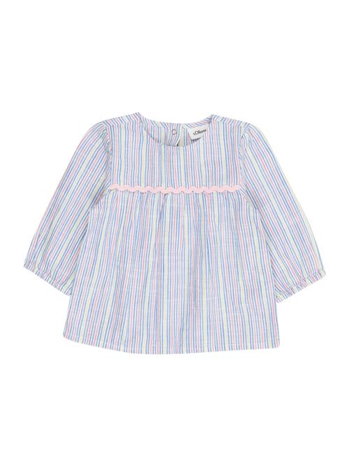 s.Oliver Bluse  blå / lysegul / lys pink / hvid