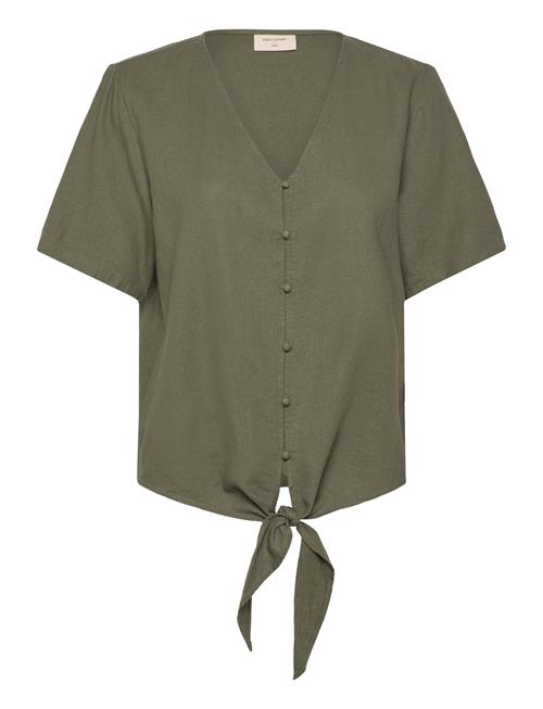Blouse From Freequent In A Light Material. The Blouse Has A Simple Silhouette Wi FREE/QUENT Khaki