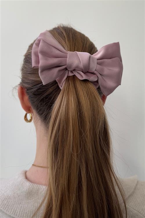 Dobbelt Sløjfe Scrunchie - Pink - One-Size - TeeShoppen