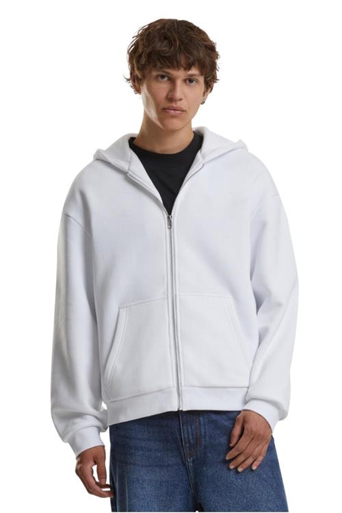 Everyday Zip Hoodie - Hvid - M - TeeShoppen