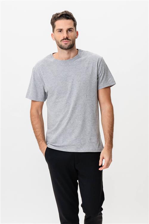 Basic Joy T-shirt - Oxford Grå - L - TeeShoppen