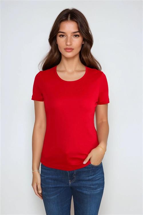Basic Tight T-shirt T-shirt - Rød - L - TeeShoppen