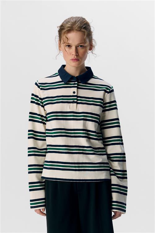 Nana L/S Polo Top - Sky Captain - M - Object