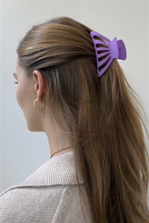 Hollow Claw Clip - Lilla - One-Size - TeeShoppen