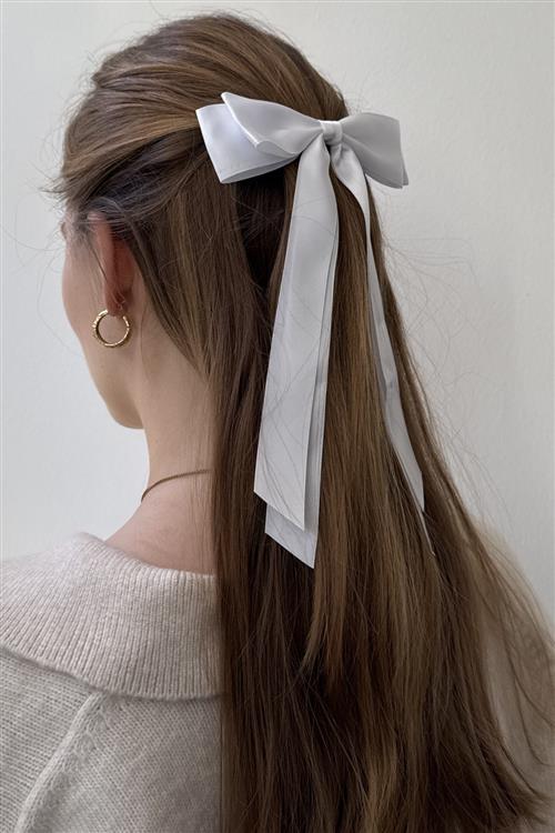 Bow Clip - Hvid - One-Size - TeeShoppen