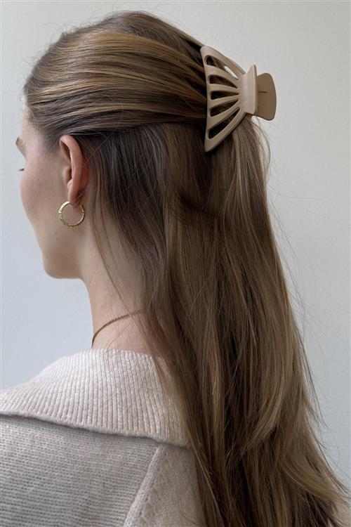 Hollow Claw Clip - Khaki - One-Size - TeeShoppen