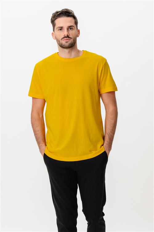 Basic Joy T-shirt - Gul - S - TeeShoppen