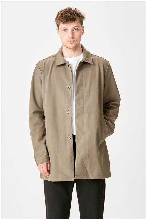 Oakland Frakke - Mørk Oliven - 2XL - Casual Friday