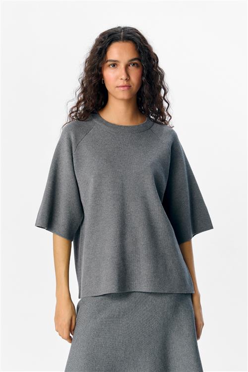Reynard 2/4 Strik Pullover - Medium Grå Melange - L - Object