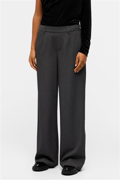 Lisa Wide Pant - Medium Grå Melange - 38 - Object
