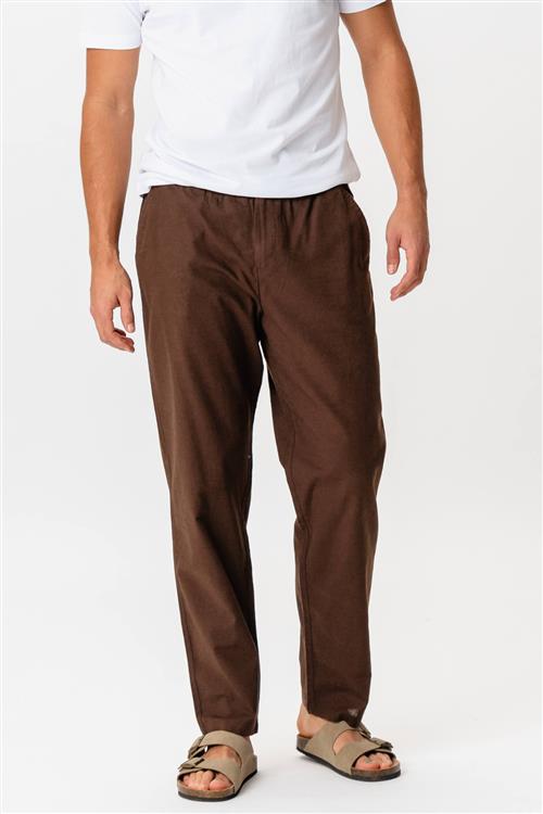 Hørbukser - Mørkebrun - 2XL - TeeShoppen