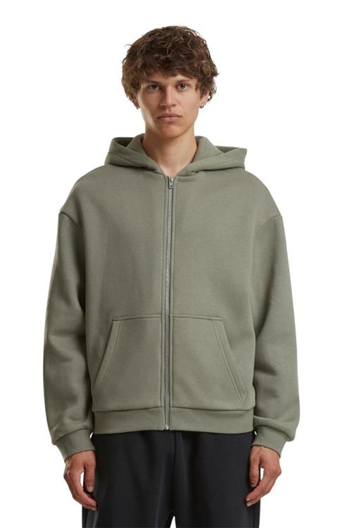 Everyday Zip Hoodie - Pale Olive - L - TeeShoppen