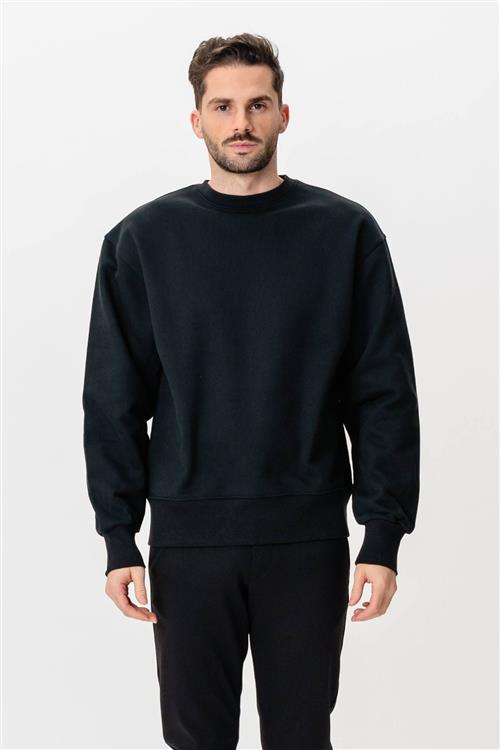 Heavy Crewneck - Sort - L - TeeShoppen