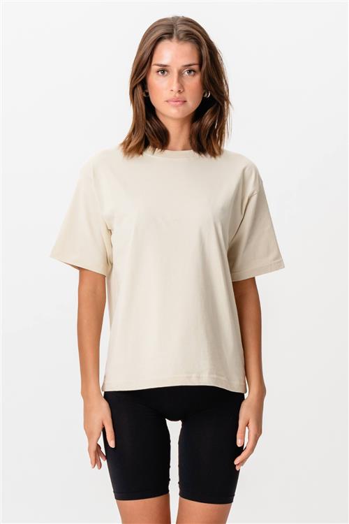Se Boxfit T-shirt - Beige - M - TeeShoppen ved Teeshoppen