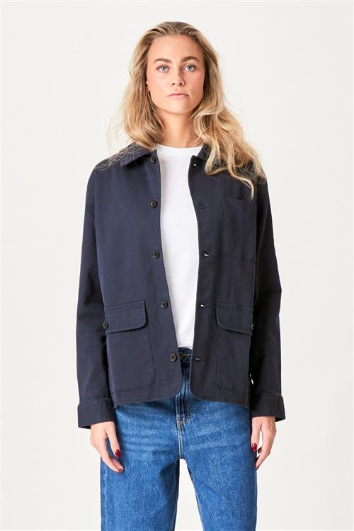 Twill Shacket - Navy - S - TeeShoppen