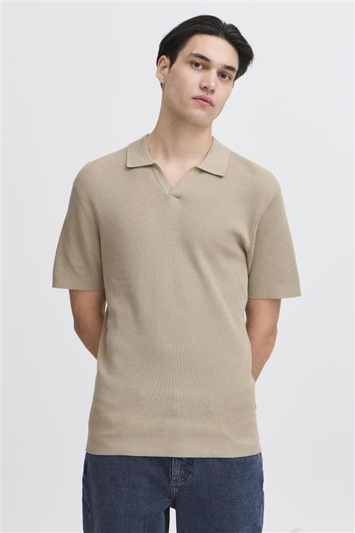 George Strikket Polo - Beige - 2XL - TeeShoppen
