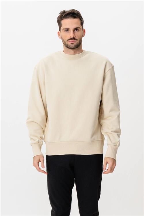 Heavy Crewneck - Beige - M - TeeShoppen