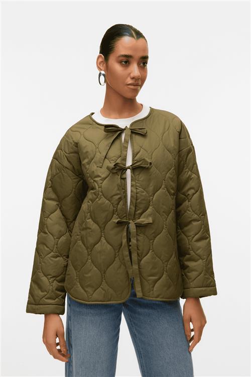 Sabine LS Vatteret Jakke - Rifle Grøn - L - Vero Moda