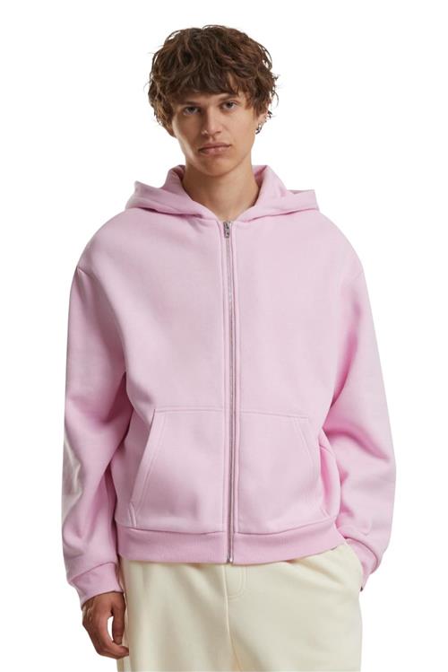 Everyday Zip Hoodie - Blød Pink - 4XL - TeeShoppen