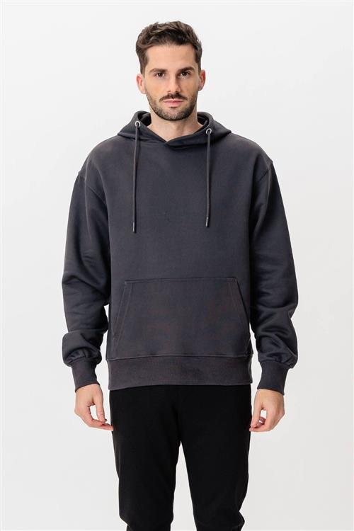 Heavy Hoodie - Mørkegrå - XL - TeeShoppen