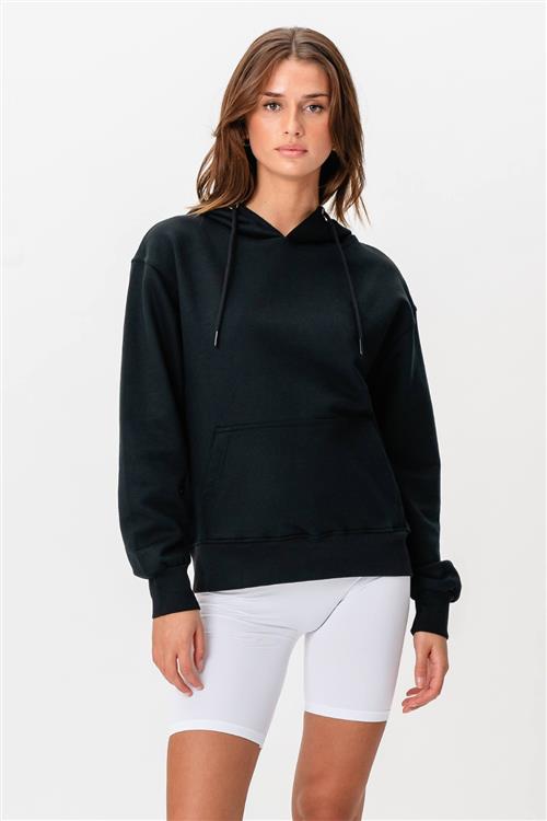 Heavy Hoodie - Sort - XL - TeeShoppen