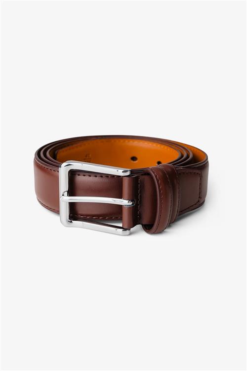 Klassisk Læderbælte - Brun - 105-cm - TeeShoppen