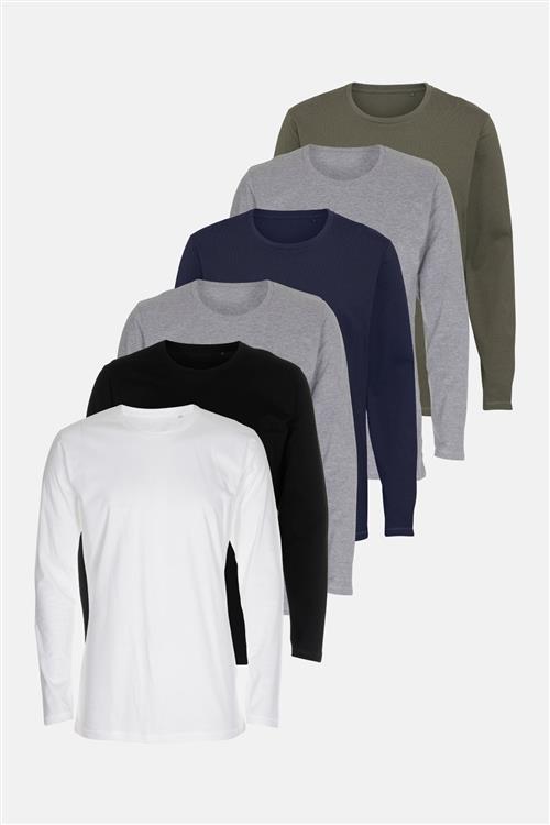 Se Basic Langærmet T-Shirt - Pakketilbud - Herre - Default Title - TeeShoppen ved Teeshoppen