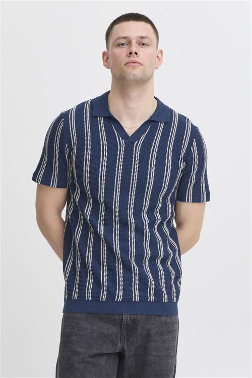 Stribet Pullover - Blå - XL - TeeShoppen