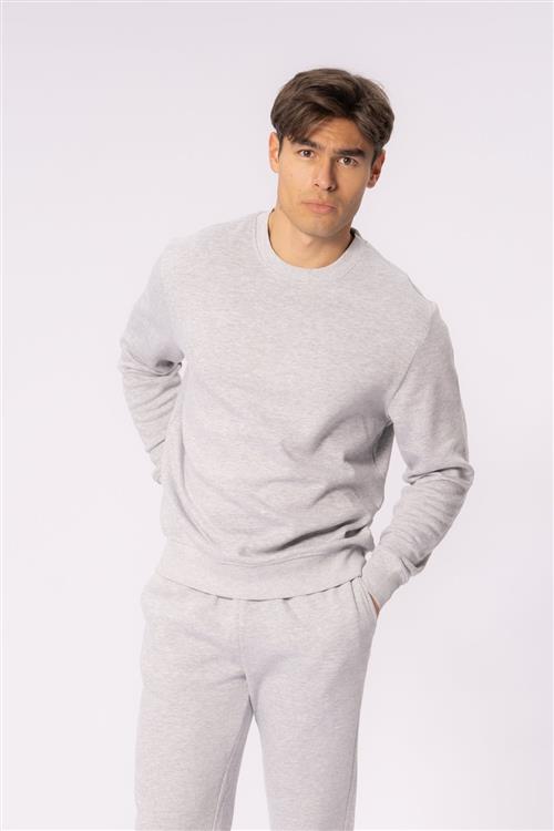 Essential Crewneck - Grå Melange - L - TeeShoppen