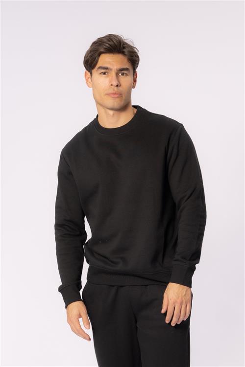 Essential Crewneck - Sort - XL - TeeShoppen