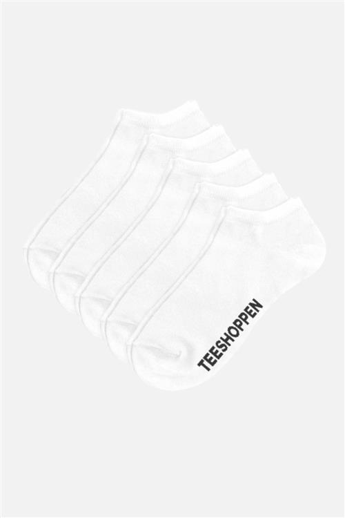Sneaker Socks 5-pak - Hvid - Dame - One-size - TeeShoppen