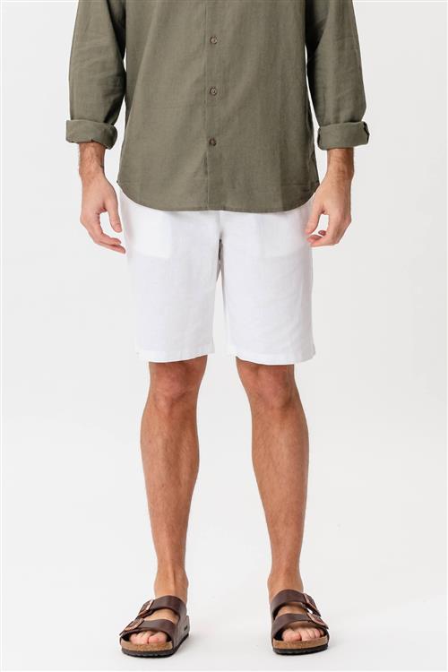 Hørshorts - Hvid - S - TeeShoppen