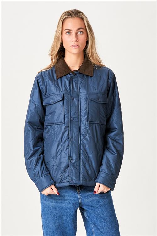 Ella Quiltet Jacket - Navy - L - TeeShoppen