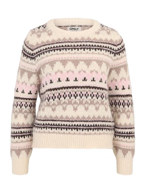 Only Petite Pullover  taupe / lysegrå / rosé / sort