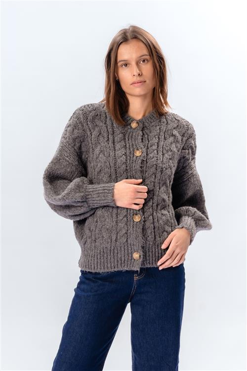 Botton Knit - Mid Gray - One size - TeeShoppen