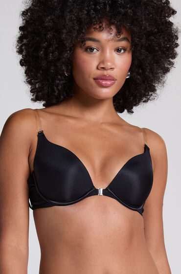Hunkemöller Formstøbt push-up-bøjle-bh Transparant sort