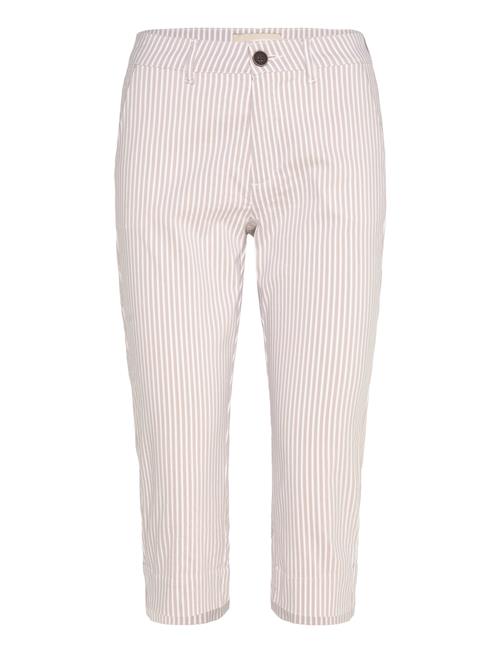 Capri Pants From Freequent In A Soft Material With Stripes. The Pants Have A Sim FREE/QUENT Pink