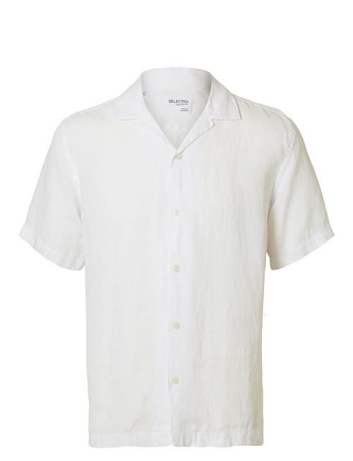 Slhrelaxkylian Mix Ss Shirt Resort Selected White