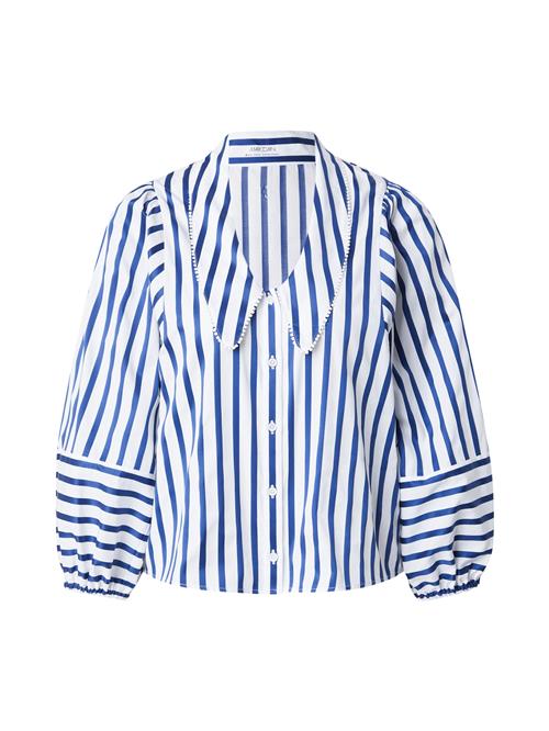 Marc Cain Bluse  blå / hvid