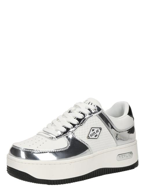 REPLAY Sneaker low  sølv / hvid