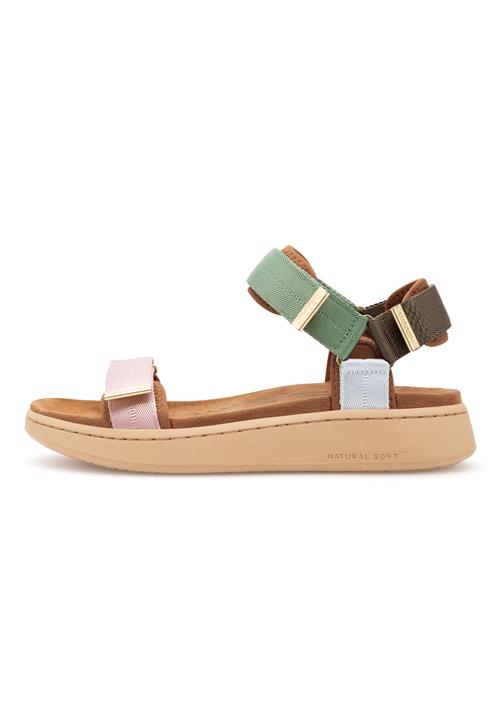 WODEN Sandaler 'Line'  lyseblå / choko / siv / lyserød