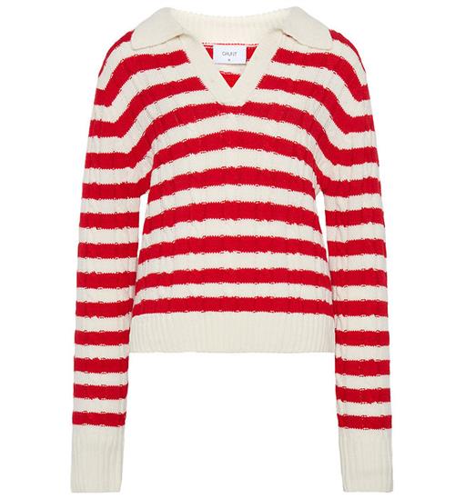 Grunt Polobluse - Strik - Fany - Off White/RÃ¸d