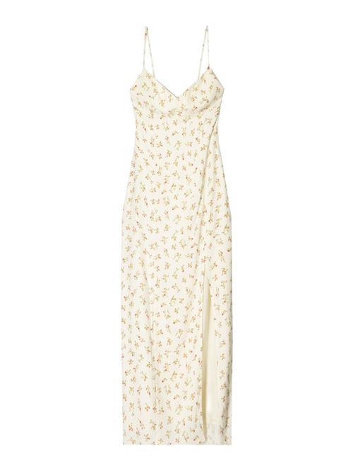 Bershka Sommerkjole  creme / lysegrøn / grenadine